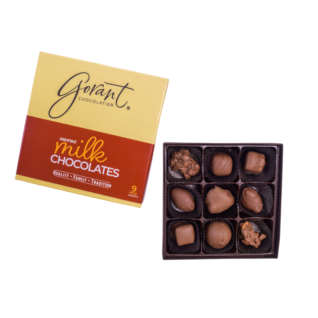 Milk Chocolate Assortment - 9 Piece – Gorant Chocolatier Milk Chocolate Assortment - 9 Piece – Gorant Chocolatier